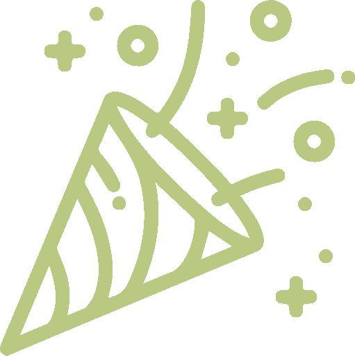 ICONO FIESTA COLOR VERDE ACEITUNA icono fiesta divertida verde aceituna